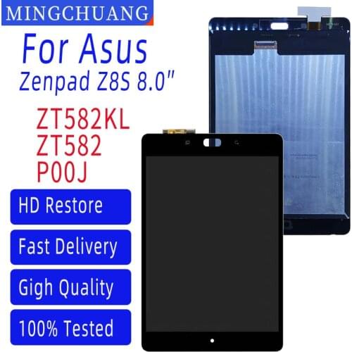 8.0 Inch For Asus Zenpad Z8S ZT582 ZT582KL P00J LCD Screen Display Touch Screen Digitizer Sensor Panel Assembly Replacement Part