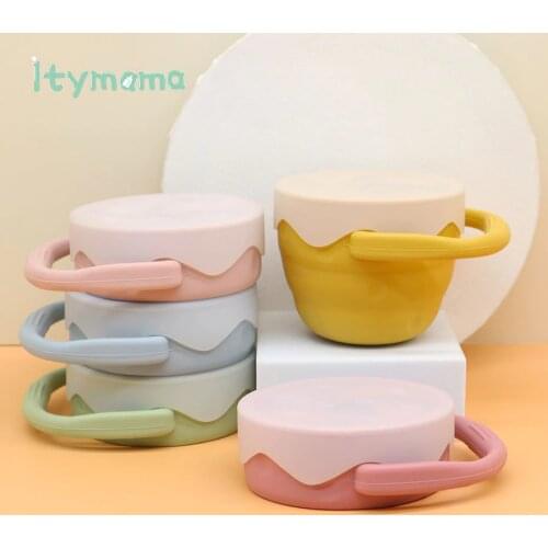 1pc Baby Silicone Snack Cup Toddle Portable Food Storage Box Portable Snacks Container Soft Seal Lid Silicone BPA Free Snack Cup