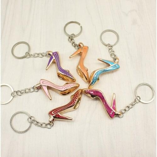 1 Pc Simulated Fashion Women High-heeled Shoes Keyring Charm Bag Pendant Key Chain