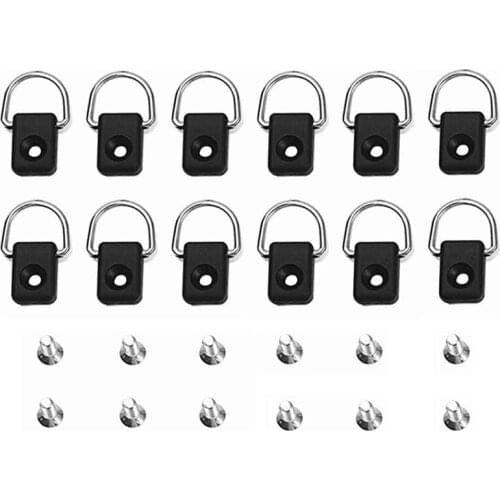 12Pcs Kayak D Ring,Canoe Fishing Rigging D Ring Tie Down Deck Loop Mounting Tie Down Kit for Fishing Sailing Accessories