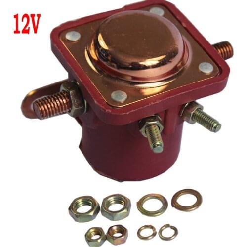 12V Solenoid Relay Red 4-Terminal Solenoid Relay Valve Contactor Switch For Starter Truck Car