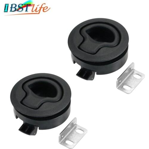 2 Pieces IBST LIFE Black Non-locking Flush Boat marine Latch Flush Pull Latches Slam lift handle Deck Hatch marine hardware