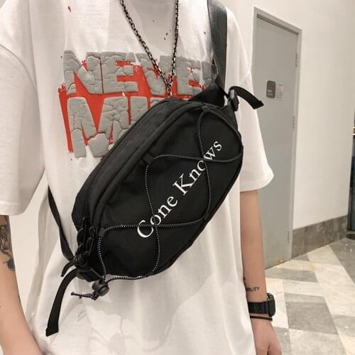 2021 Fashion Men Crossbody Bag Chest Bag Nylon Outdoors Messenger Bags Unisex Adjustable Belt Phone Pouch Travel Hip Waist Pack