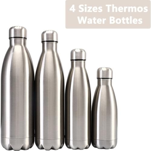 350/500/750/1000ml Double-Wall Insulated Vacuum Flask Stainless Steel Water Bottle For Girls BPA Free Thermos Sport Water Bottle