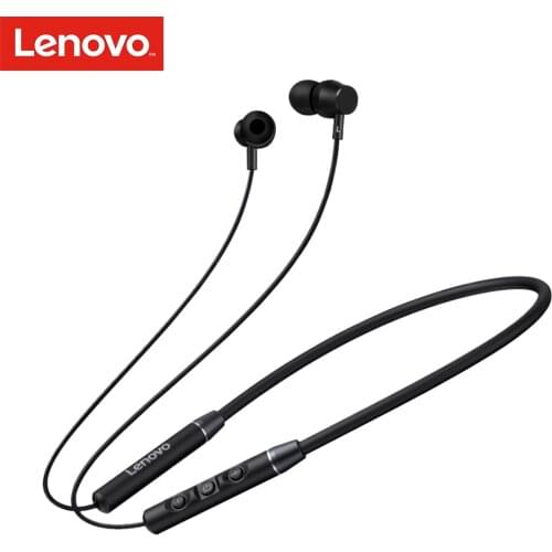 Lenovo QE03 Wireless Earphone Bluetooth 5.0 Magnetic Neckband Earbuds IPX5 Waterproof HIFI Stereo Bass Sports Headphones w/ Mic