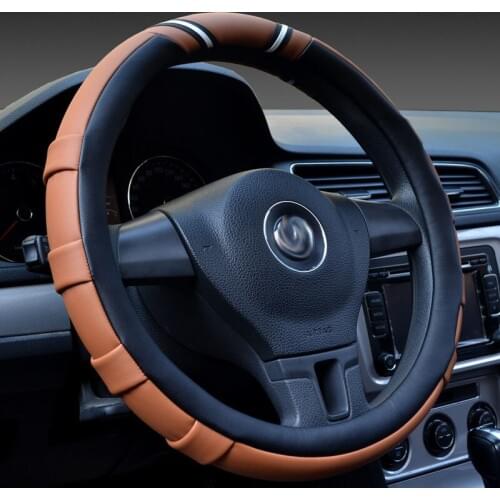 Steering wheel Cover Bamboo Styling 35/36/37/38/39/40cm For BMW e46 e90 ford focus 2 CRV 2017 passat b6 Interior Accessories