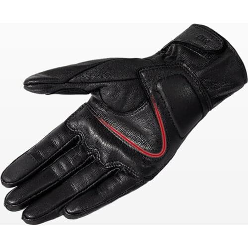 Black Motorcycle Leather Gloves Protective Gloves Waterproof Full Finger Men and Women Gloves for Bike Wear-resisting