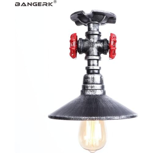 Edison Loft Retro Iron Ceiling Lamp Lights Industrial Water Pipe Ceiling Light Fixtures Home Decor Lighting Lustres De Sala