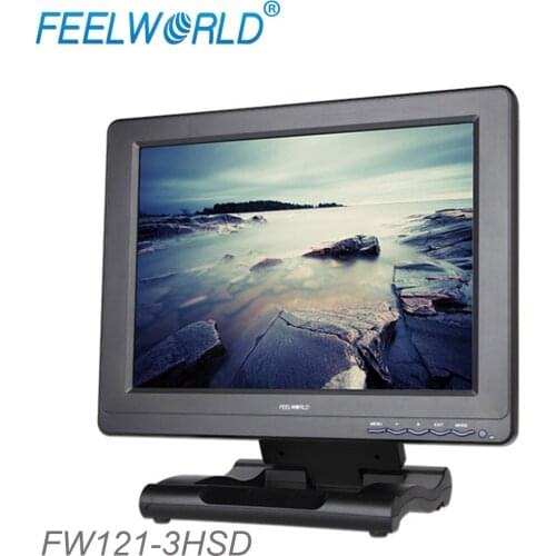 Feelworld Official Store 12.1" 800x600 Broadcast HD Monitor with 3G HD-SDI HDMI Composite Component Input FW121-3HSD