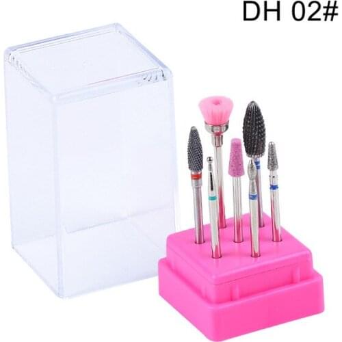 Nail Drill Bits Nail Polishing Tool Grinding Head Special Brush Electric Manicure Drill Tools 7pcs/Set Manicure Machine Accessor