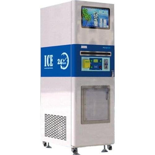 Commercial Bulk Ice Cubes Bag Vending Machine Ice Maker Vendor For 24 Hour Service