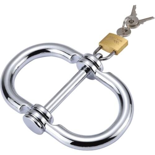 Metal QQ Handcuffs BDSM Bonage Audlt Games Restraints Fetish Ankle Hand Cuffs Sex Toys For Couples Slave Torture Products