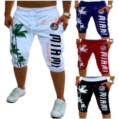 ZOGAA Mens Casual Shorts 2021 Summer New Casual Fashion Print Hip Hop Shorts 5 Colors Streetwear Men Shorts Joggers Sweatpants