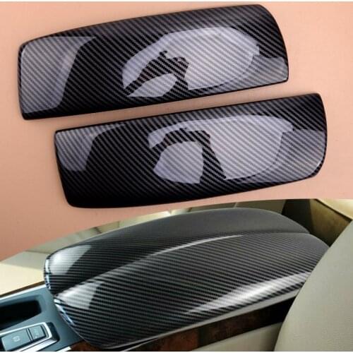 2pcs/Set ABS Car Center Console Armrest Box Cover Trim Fit for BMW X5 E70 X6 E71 2008 2009 2010 2011 2012 2013 Styling