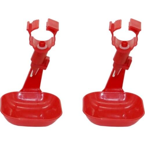 Poultry Hanging Cup Drinking Fountains Birds Coop Feed Poultry Water Drinking Cups 25mm Tube Diameter Chicken Water Bowl Nipple