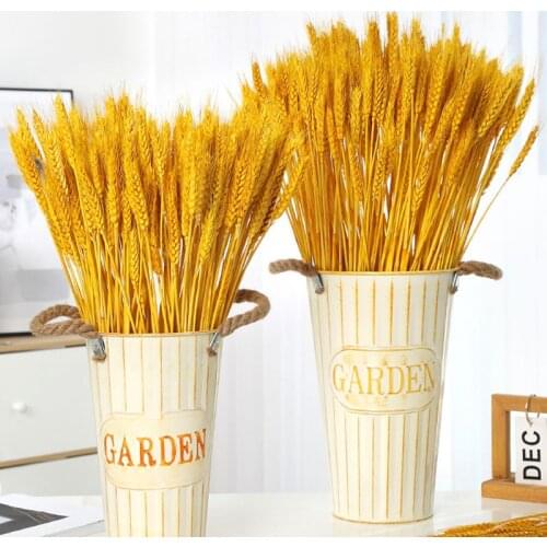 QDArtificial flowers Wheat Ear Flower Decoration Natural Pampas Reed grass Dried Flowers Wedding Party Craft Scrapbook Bouquet