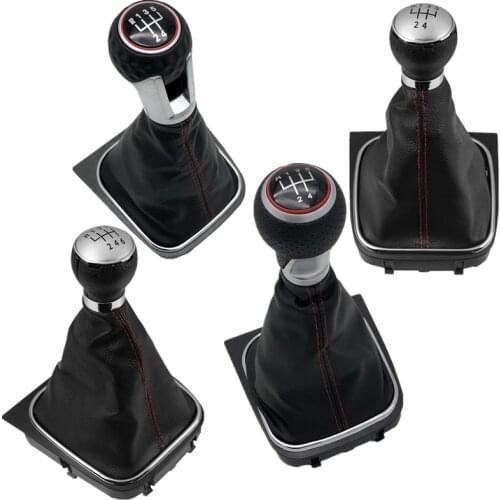 Gear Shift Knob Transmission Lever Stick Gaiter Boot Cover For VW Golf MK5 MK6 Golf 5 6 A6 Rabbit Jetta MK6 2009- 2012 2013 2014