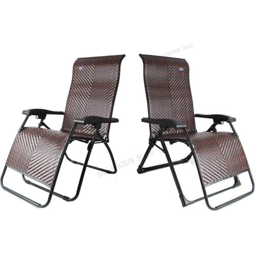 Outdoor folding deck chair wicker chair summer high back sandal chair courtyard balcony leisure waterproof sunscreen seat
