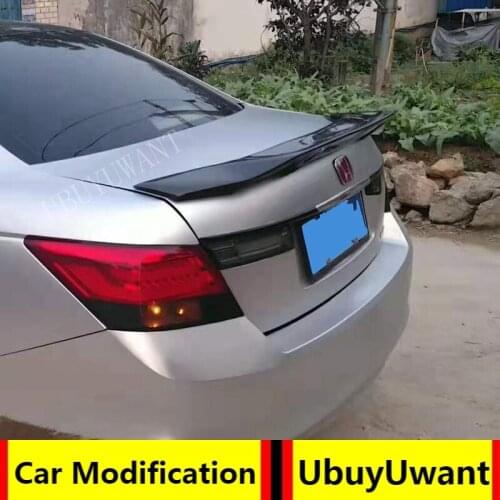 Fit For Accord 2008 2009 2010 2011 ABS / Carbon Fiber Exterior Rear Spoiler Tail Trunk Boot Wing Decoration Car Styling