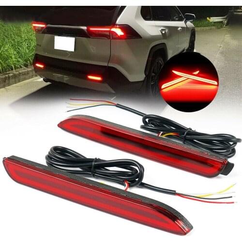 1 Pair Car LED Rear Bumper Reflector Brake Lights Driving Fog Lamp for Toyota Sienna/RAV4/Matrix/Venza/Avalon for Lexus RC350