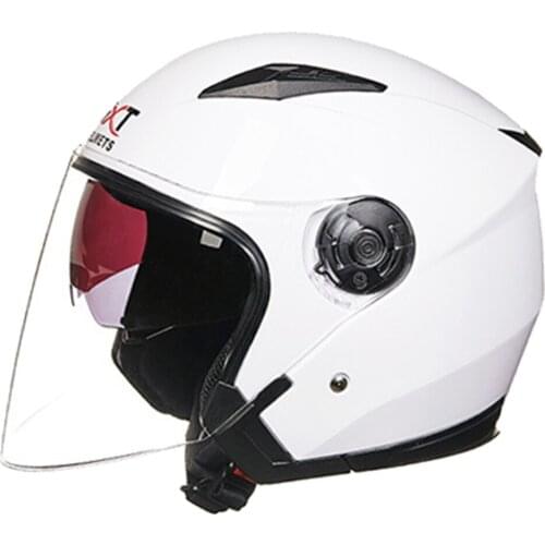 1 Piece Motorbike Helmet 3/4 Face Daul Visor Helmet UV Protection