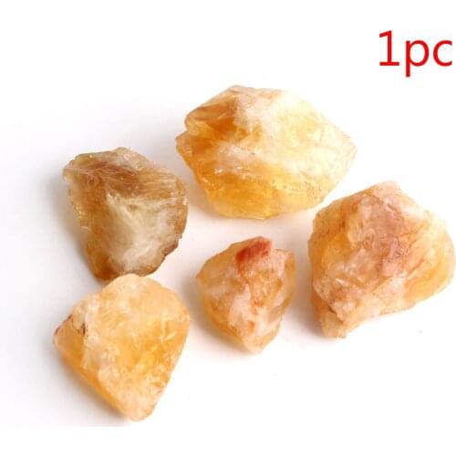 1PC Natural Raw Brazil Citrine Ore Crystal Rock Mineral Specimen Collection Home Decoration and DIY Gifts Fish Tank Stone