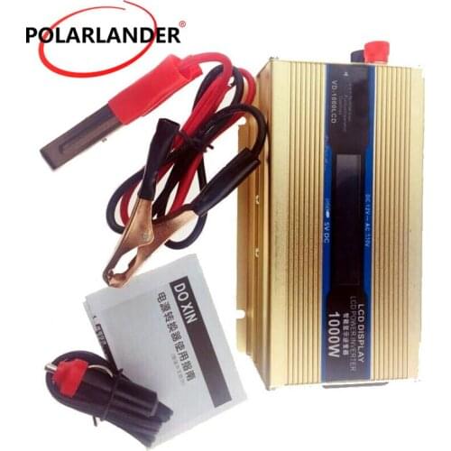 12V/24V TO 110V/220V Universal Converter Vehicle Gold 1000W Automobile Charger Power Supply Switch Car Power Inverter