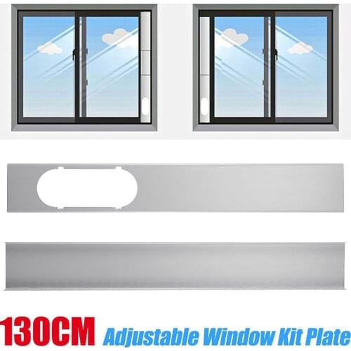 2Pcs 1.3m Adjustable Durable Light Weight Window Kit Plate Accessories for Portable Air Conditioner Easy to Install
