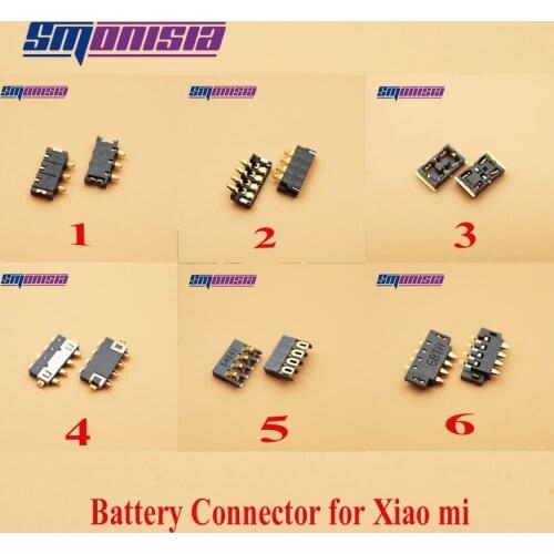 6Models 180pcs/lot Original New battery holder 3Pins Battery Connector Phone Battery Contact Pins For Xiao MI