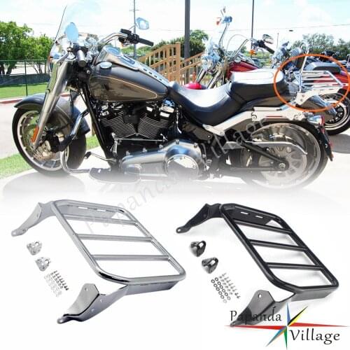 Motorcycle Sissy Bar Backrest Luggage Rack Rear Carrier For Harley Softail Breakout Fat Boy FLFB 114 FXBRS FLFBS FXBR FLFB 2018