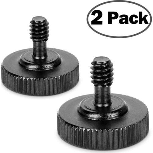 Thumb Screw Camera Quick Release 1/4 inch Thumbscrew L Bracket Screw Mount Adapter Bottom 1/4 inch-20 Female Thread (Pack of 2