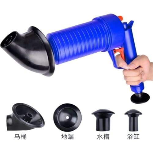 Household High Pressure Air Drain Blaster Pump Plunger Sink Pipe Clog Remover Toilets Bathroom Kitchen Cleaner Kit