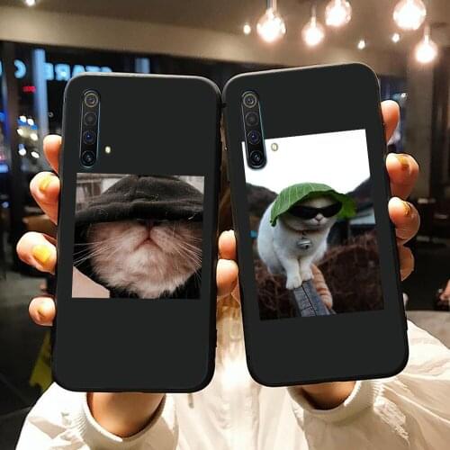 For OPPO Realme XT Case Realme X2 3 5 5i 6 7 X7 Q Pro Funny Cats Soft Silicon Phone Case on Realme C3 C2 C11 C12 C15 C17 Cover