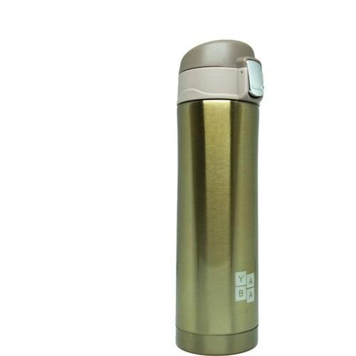 Wooden fork Stainless Steel Lockable Sarıtermos Flask 500ML