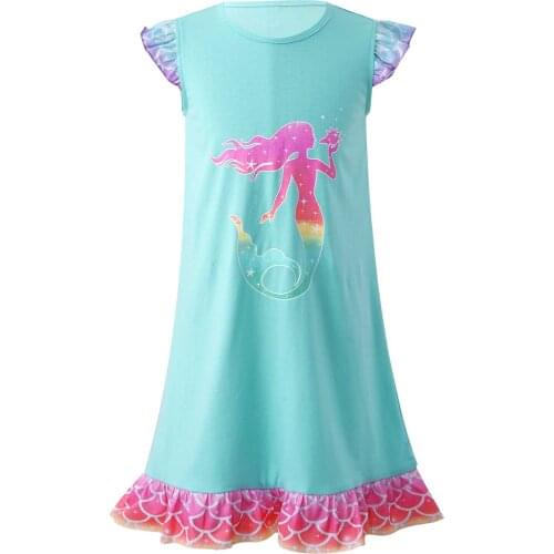 Kids Girl Nightgown Long Dress Teen Girl Cartoon Pajama Summer Baby Kawaii Dress 6-14 Yrs Children Princess Nightdress Homewear