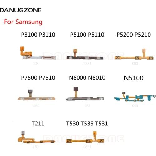 Power Button On / Off Volume Mute Switch Button Flex Cable For Samsung P5200 P5210 P5100 P3100 P7500 N8000 N5100 T211 T531 T530