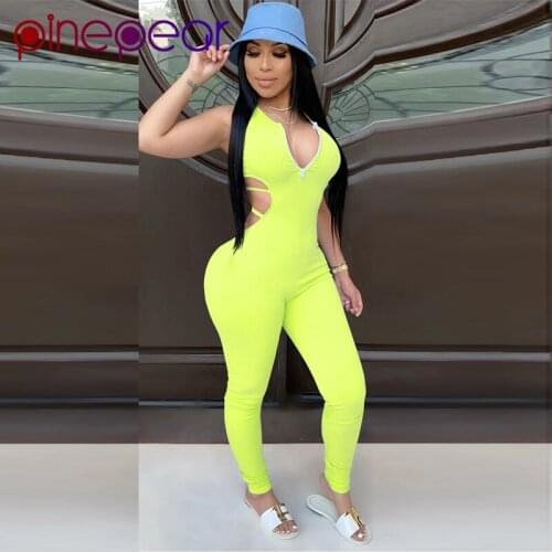 PinePear Yoga Jumpsuit Women Sportswear Gym Clothing Hollow Out Sport Sets Fitness Suit Female Trainning Tracksuit Active Wear