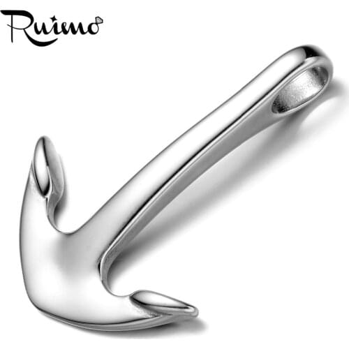 RUIMO 316l Stainless Steel Anchor Pendants Bracelet Connectors For DIY Leather Bracelet Necklace Jewelry Making Accessories