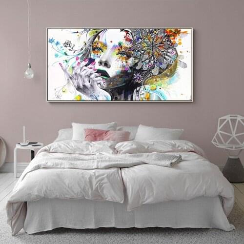 Beautiful Flower Girl Painting Canvas Wall Art Posters Print Pictures For Bedroom Home Decoration No Frame Discount Dropshiping