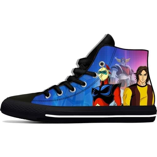 Hot UFO Robot Goldrake Grendizer Anime Gurendaiza Casual Cloth Shoes High Top Lightweight Breathable 3D Print Men Women Sneakers