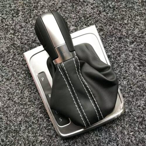 1pcs DSG Gear head Gear DSG Shift Knob Lever Cover Red lines and white lines Dust cover For VW Passat B7 CC 3AD 713 203