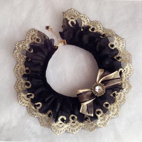 Pet Fashion Dog Bib Collars for Puppy Cats Jewelry Necklace Lace Bow Collars for Pet Dogs Goods Accessories Lovely Dog Colla