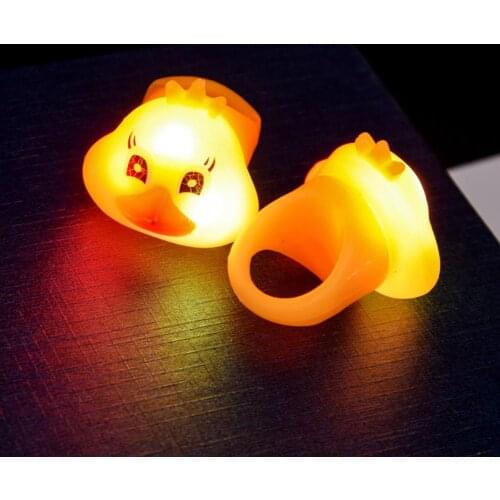 Cartoon Animal Glow in Dark LED Light Up Ring Kids Children Toy Party Supplies