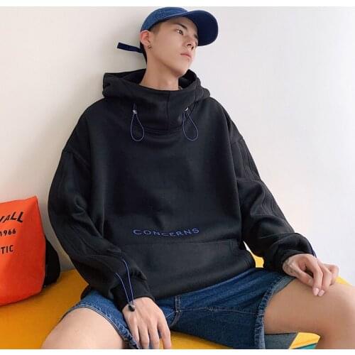 CONCERNS Print Hoodies Men Hooded Sweatshirts 2020 New Hoodie Streetwear Autumn Winter Male Casual Pullovers Tops