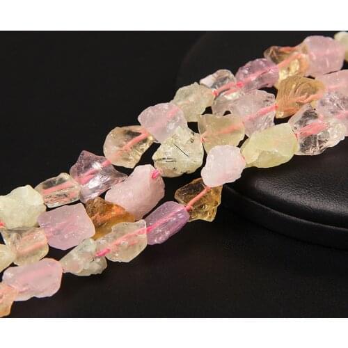Raw Reki Irregular Freeform Quartz Rough Amethyst Citrine Prehnite Crystal Rock Mineral Specimen Beads For Jewelry Making Supply