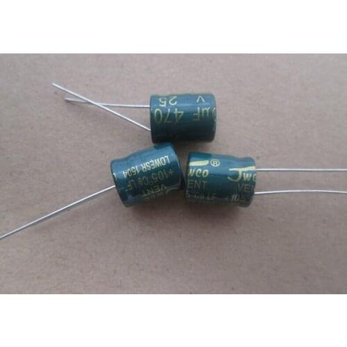 LOW ESR JWCO 25v 470uf Aluminum Electrolytic Capacitor 10*13mm