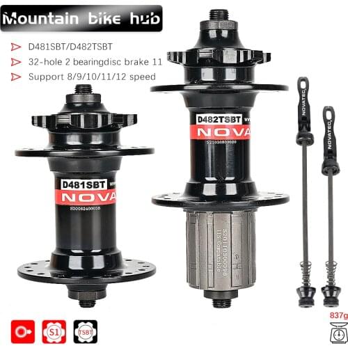 NOVATEC MTB Hub 32 Holes 8 9 10 11 Speed Mountain Bike Bearing Bead Hubs D481SBT D482TSBT Bicycle Parts for Shimano HG Cassette