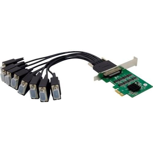 PCI-E Expansion Card PCI-E XR17V358 PRO 8S Multi-Serial Port I/O DR9 RS232 Industrial COM1 Port Expansion Card
