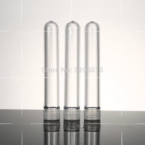 25ml transparent bath salt PET test tube with cap,clear plastic cosmetic tube F761