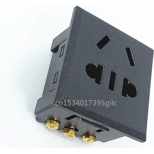 With protective door 10A black card embedded two or three holes 5 holes new national standard five hole socket product word powe